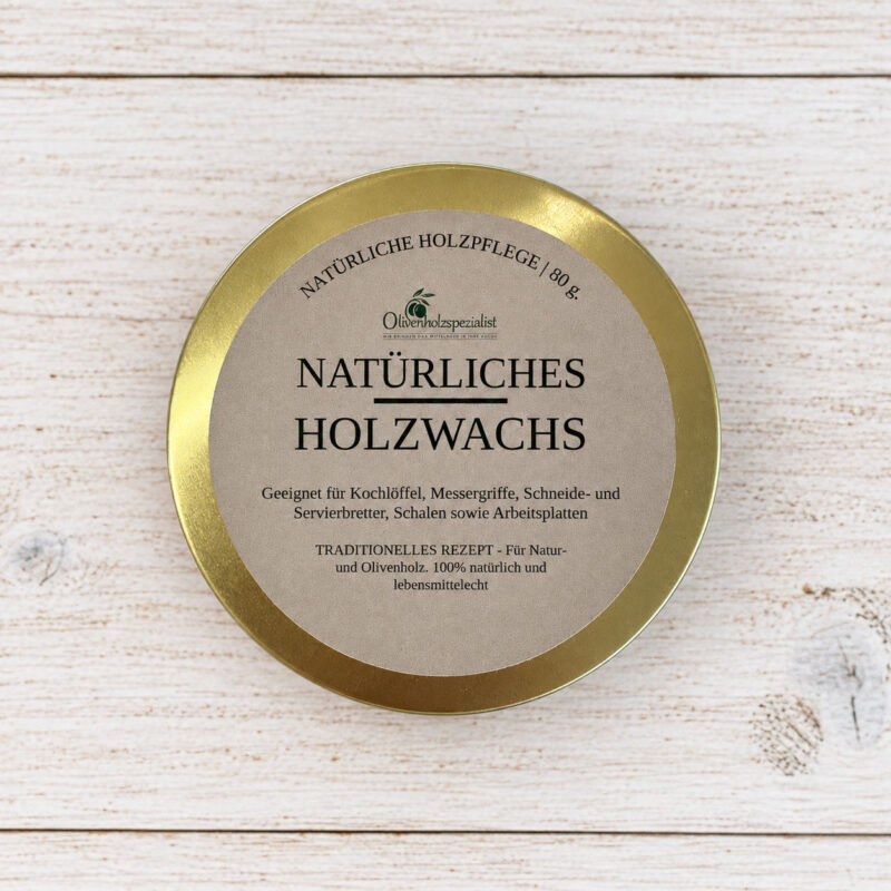 Natürliches Holzwachs für Olivenholz – natürliche Pflege ohne Chemie